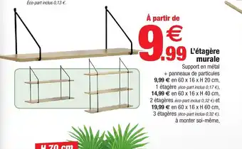 Bazarland L'étagère Murale offre