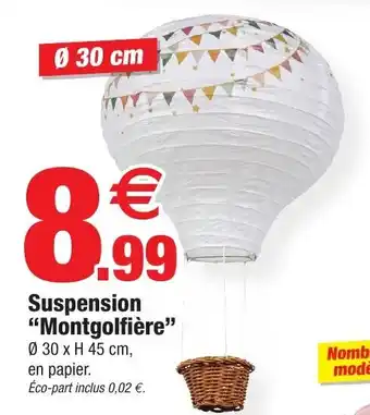 Bazarland Suspension "Montgolfière" offre