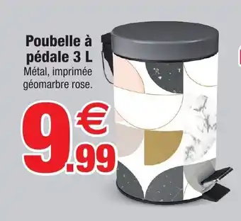 Bazarland Poubelle a pedale 3 L offre