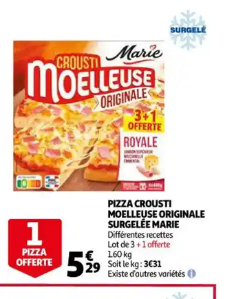 Auchan Supermarché Pizza Crousti Moelleuse Originale Surgelee Marie offre