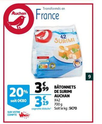 Auchan Supermarché Batonnets De Surimi Auchan offre