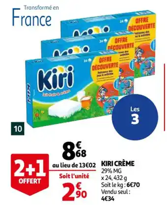 Auchan Supermarché Kiri Crème offre