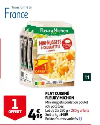 Auchan Supermarché Plat Cuisine Fleury Michon offre