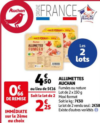 Auchan Supermarché Allumettes Auchan offre