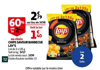 Auchan Supermarché Chips Saveur Barbecue Lay's offre
