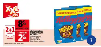 Auchan Supermarché Cereales Tresor Chocolat Au Lait Kellogg's offre