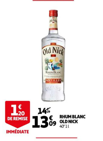 Auchan Supermarché Rhum Blanc Old Nick offre