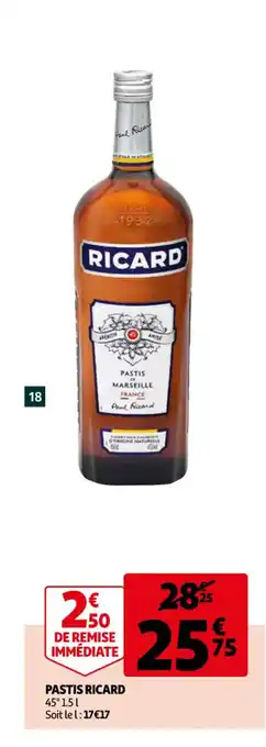 Auchan Supermarché Pastis Ricard offre