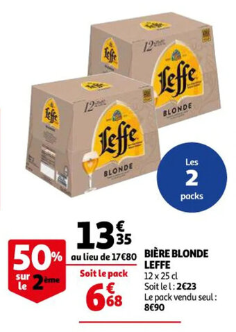 Auchan Supermarché Bière Blonde Leffe offre