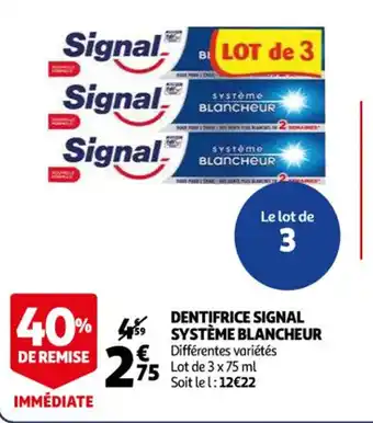 Dentifrice Signal Systeme Blancheur