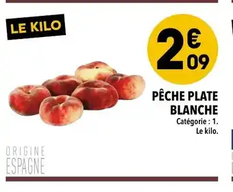 Supeco Pêche plate blanche offre