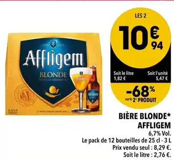 Supeco Bière blonde affligem offre