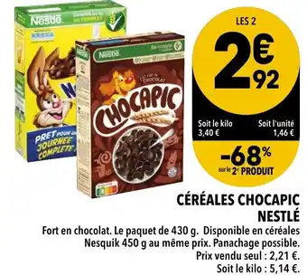 Supeco Céréales chocapic nestlé offre
