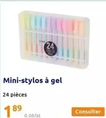 Action Mini-stylos à gel offre