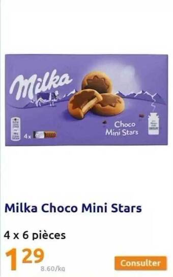 Action Milka choco mini stars offre