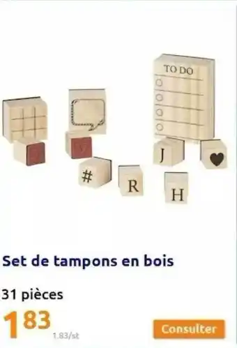 Action Set de tampons en bois offre