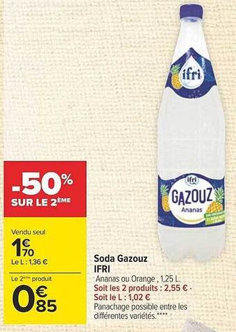 Carrefour Soda gazouz ifri offre