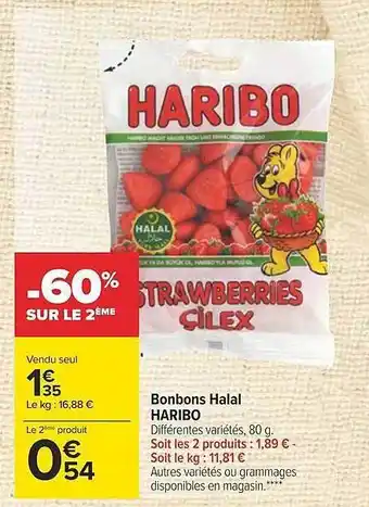Carrefour Bonbons halal haribo offre