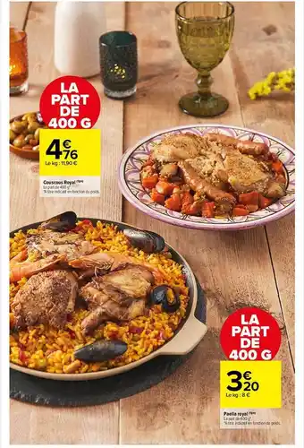Carrefour Market Couscous royal, paëlla royal offre