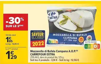 Carrefour Mozzarella di bufala campana a.o.p. carrefour extra offre