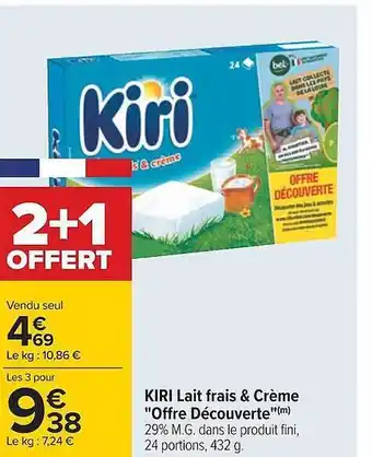 Carrefour Kiri lait frais & crème offre