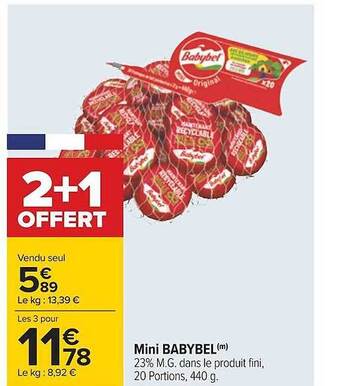 Carrefour Mini babybel offre
