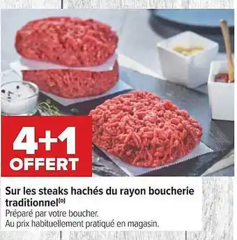 Carrefour Steaks hachés du rayon boucherie traditionnel offre
