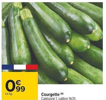 Carrefour Courgette offre