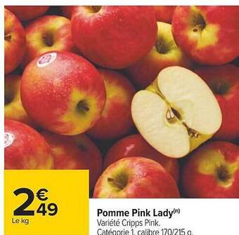 Carrefour Pomme pink lady offre
