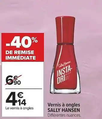 Carrefour Vernis à ongles sally hansen offre