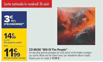 Carrefour Cd muse offre