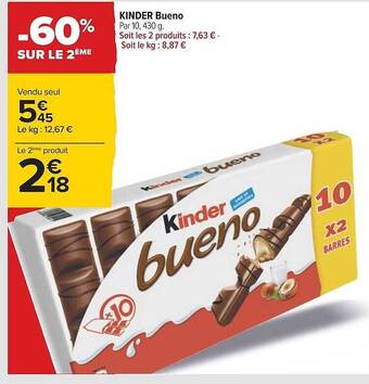 Carrefour Kinder bueno offre