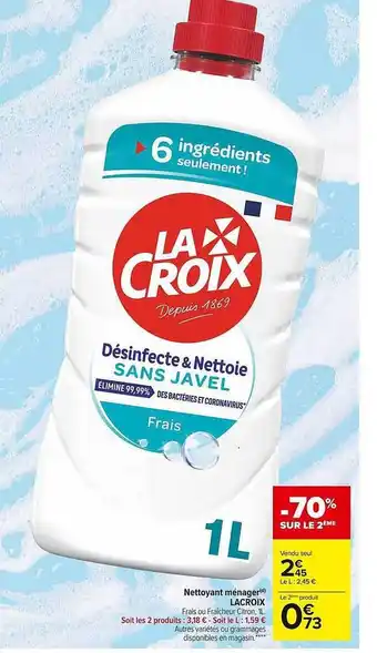 Carrefour Market Nettoyant ménager lacroix offre