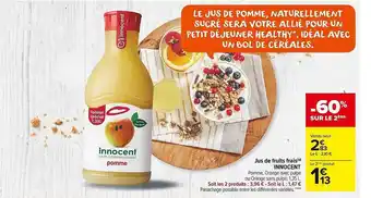 Carrefour Market Jus de fruits frais innocent offre