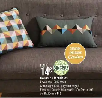 Coussins fantaisies