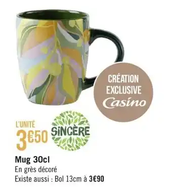 Géant Casino Mug 30cl offre