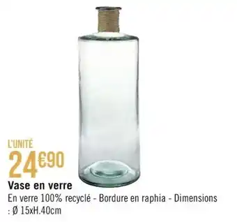 Géant Casino Vase en verre offre