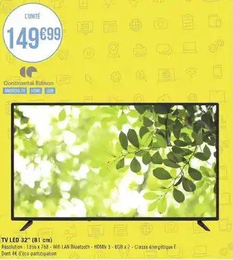 Géant Casino TV LED 32" offre