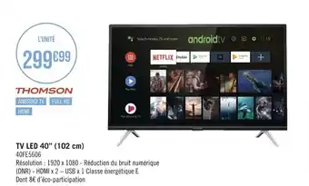 Géant Casino TV LED 40" (102 cm) offre