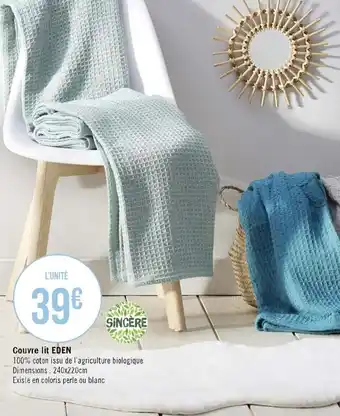 Géant Casino Couvre lit EDEN offre