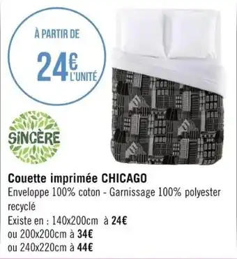 Couette imprimée CHICAGO