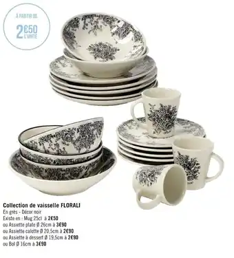 Géant Casino Collection de vaisselle FLORALI offre