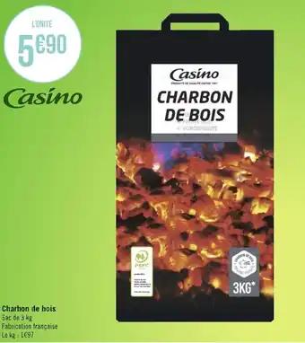 Géant Casino Charbon de bois offre