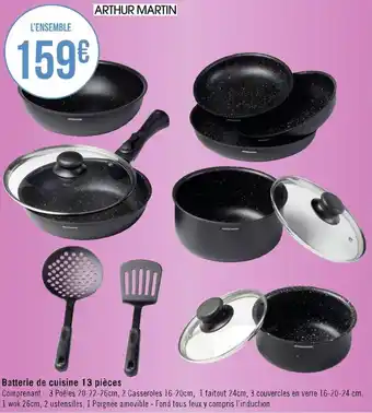 Géant Casino Batterie de cuisine 13 pièces offre