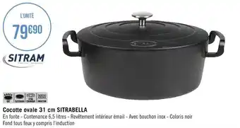 Géant Casino Cocotte ovale 31 cm SITRABELLA offre