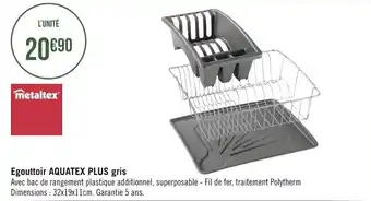 Géant Casino Egouttoir AQUATEX PLUS gris offre