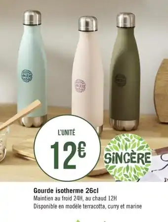 Géant Casino Gourde isotherme 26cl offre