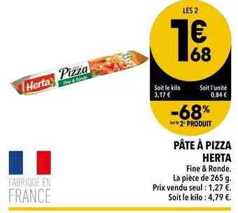 Supeco Pâte à pizza herta offre