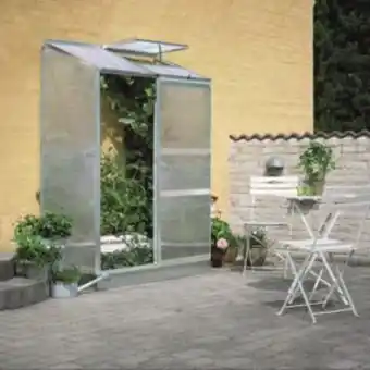 Gamm vert Serre adossée polycarbonate altan aluminium 0.90 m² + embase - halls offre