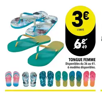 Supeco Tongue femme offre